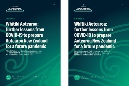 2 Report covers showing, Main report 2, Vol 1 and Vol 2