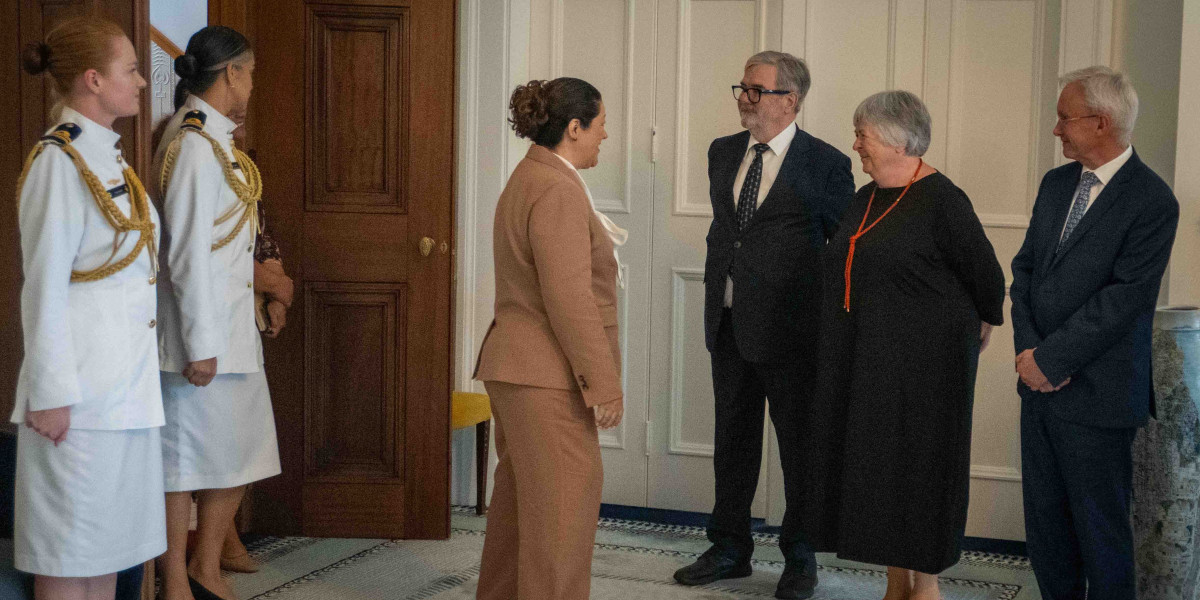 Her Excellency, Dame Cindy Kiro, the Governor-General receiving the Inquiry's final reports from the Phase Two Commissioners.