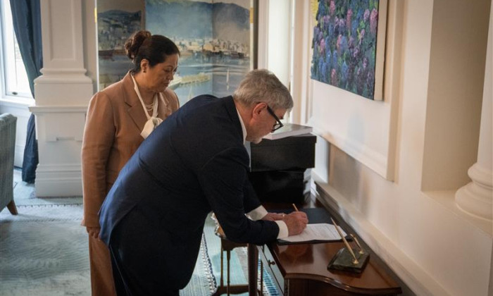 Her Excellency, Dame Cindy Kiro, the Governor-General receiving the Inquiry's final reports from the Phase Two Commissioners.